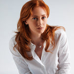 Large bird necklace in silver