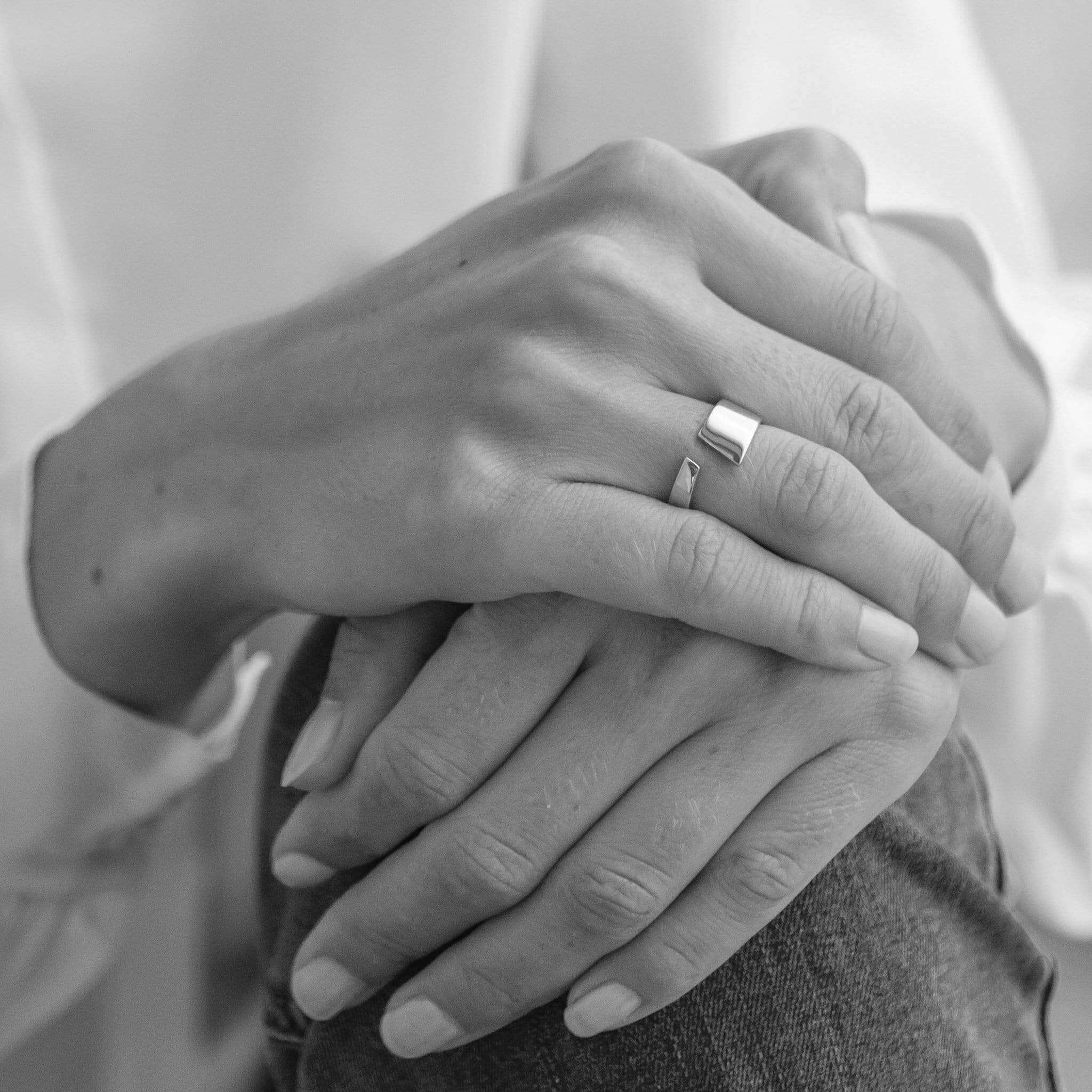Comfortable silver ring