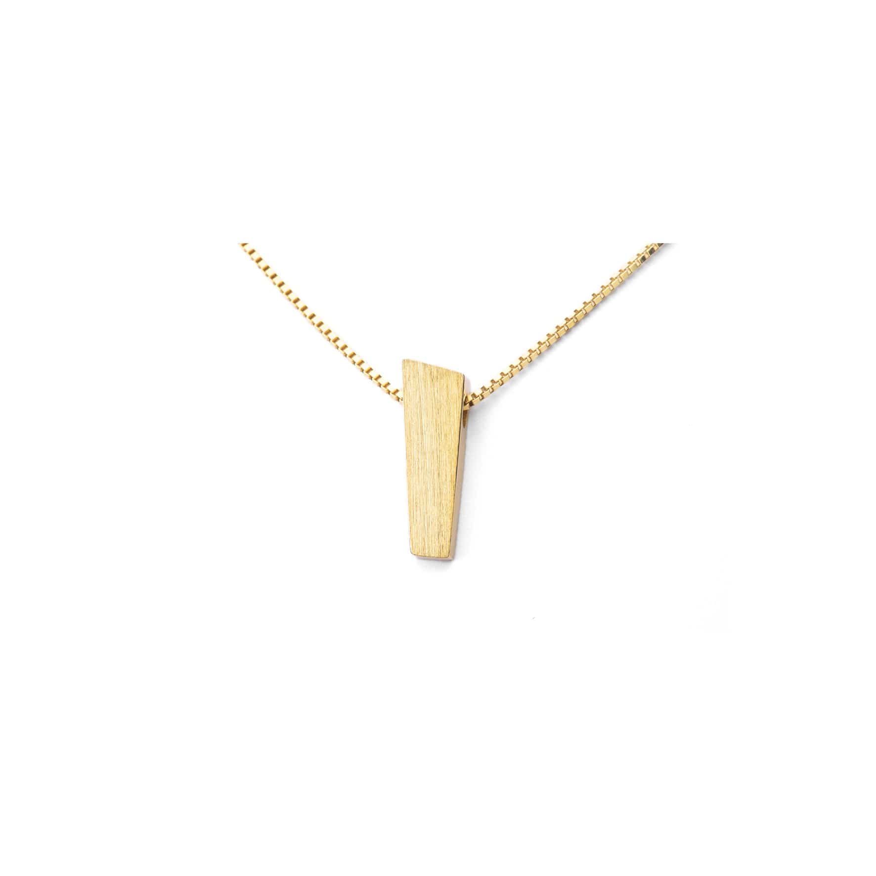 Gold Pulpit Rock pendant with a matte finish