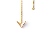 Long gold earrings by Ekenberg