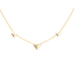 Gold necklace collier