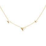 Gold necklace collier