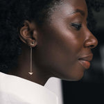 Beautiful long gold earrings