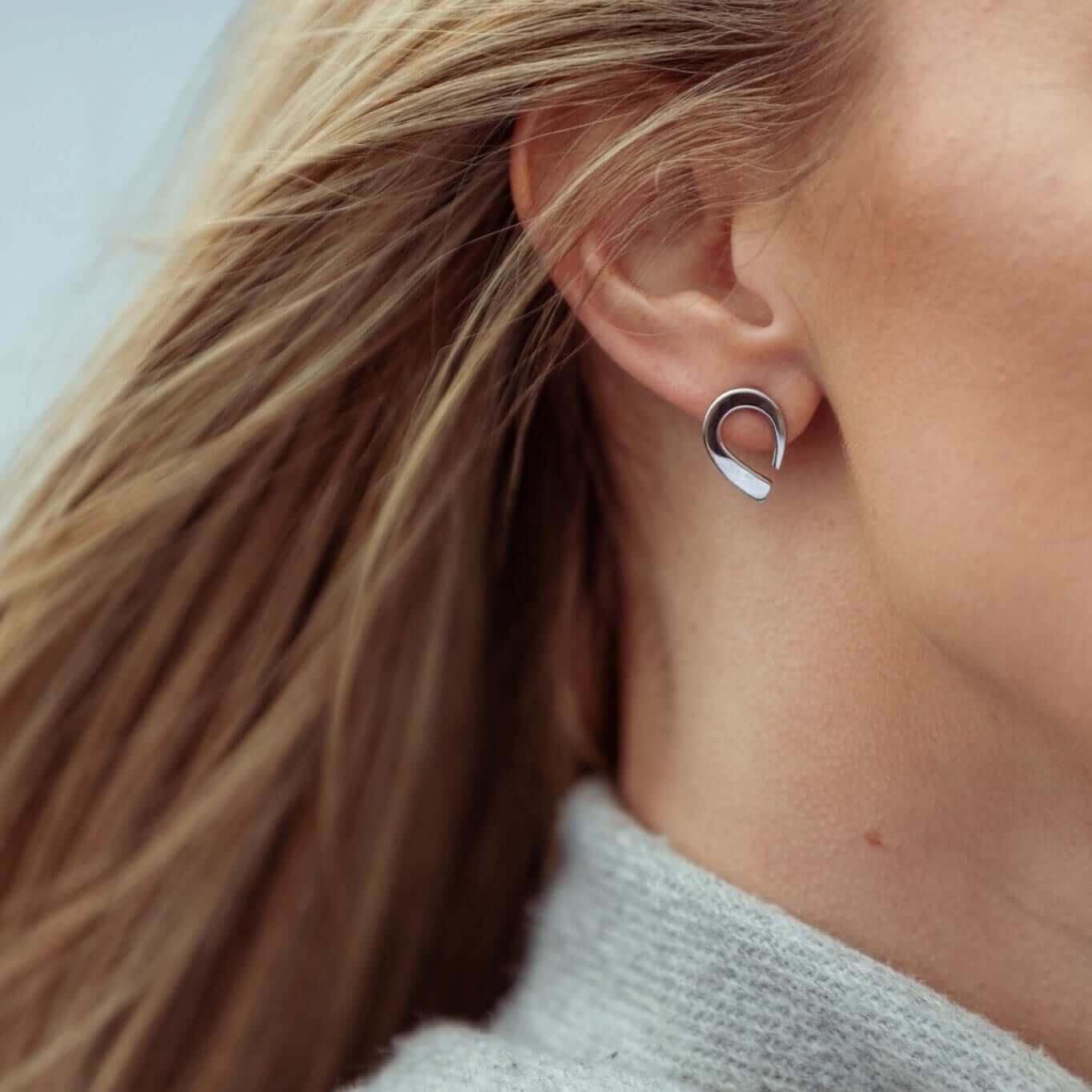 Locally produced silver earrings by Ekenberg