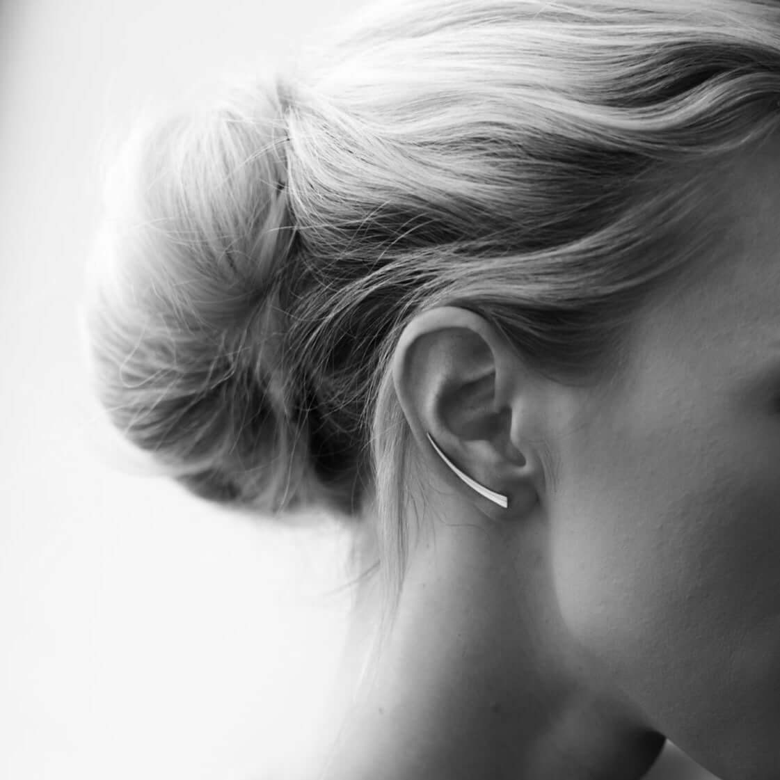 Beautiful ear climbers in silver