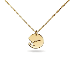 Fjord necklace 16 mm in 14k gold from Ekenberg Scandinavia's Fjords of Norway collection