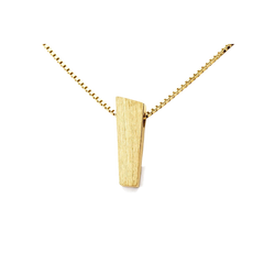Preikestolen necklace for him in brushed 14k gold from Ekenberg Scandinavia