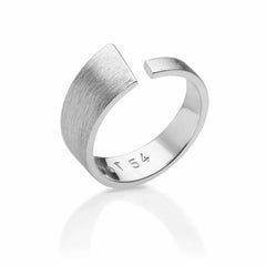 Preikestolen ring with a brushed surface