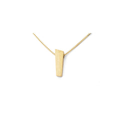 Gold Preikestolen pendant with a brushed finish