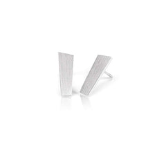Silver earrings with a brushed finish from the Preikestolen collection