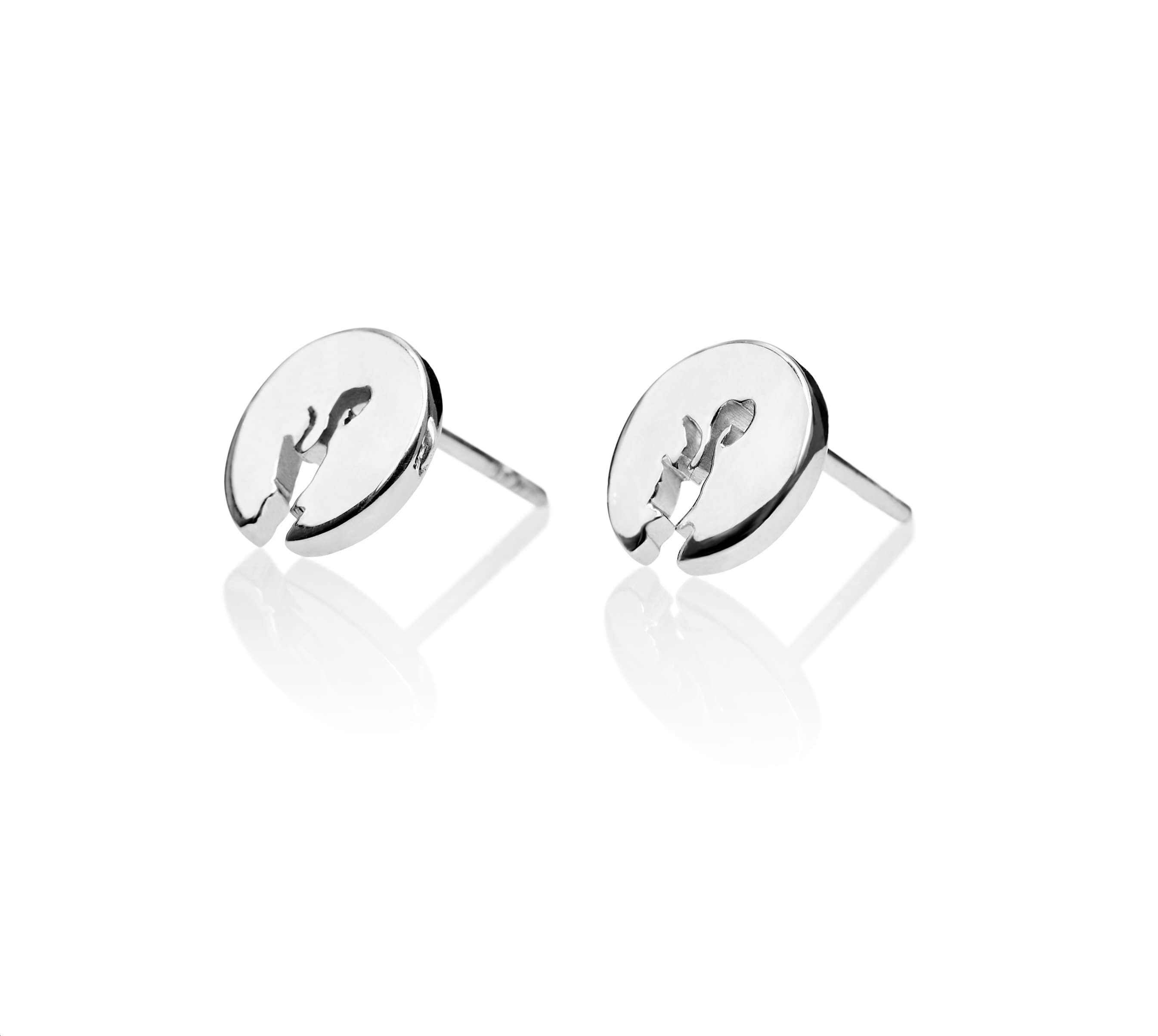 Earrings 9 mm with Oslofjord design