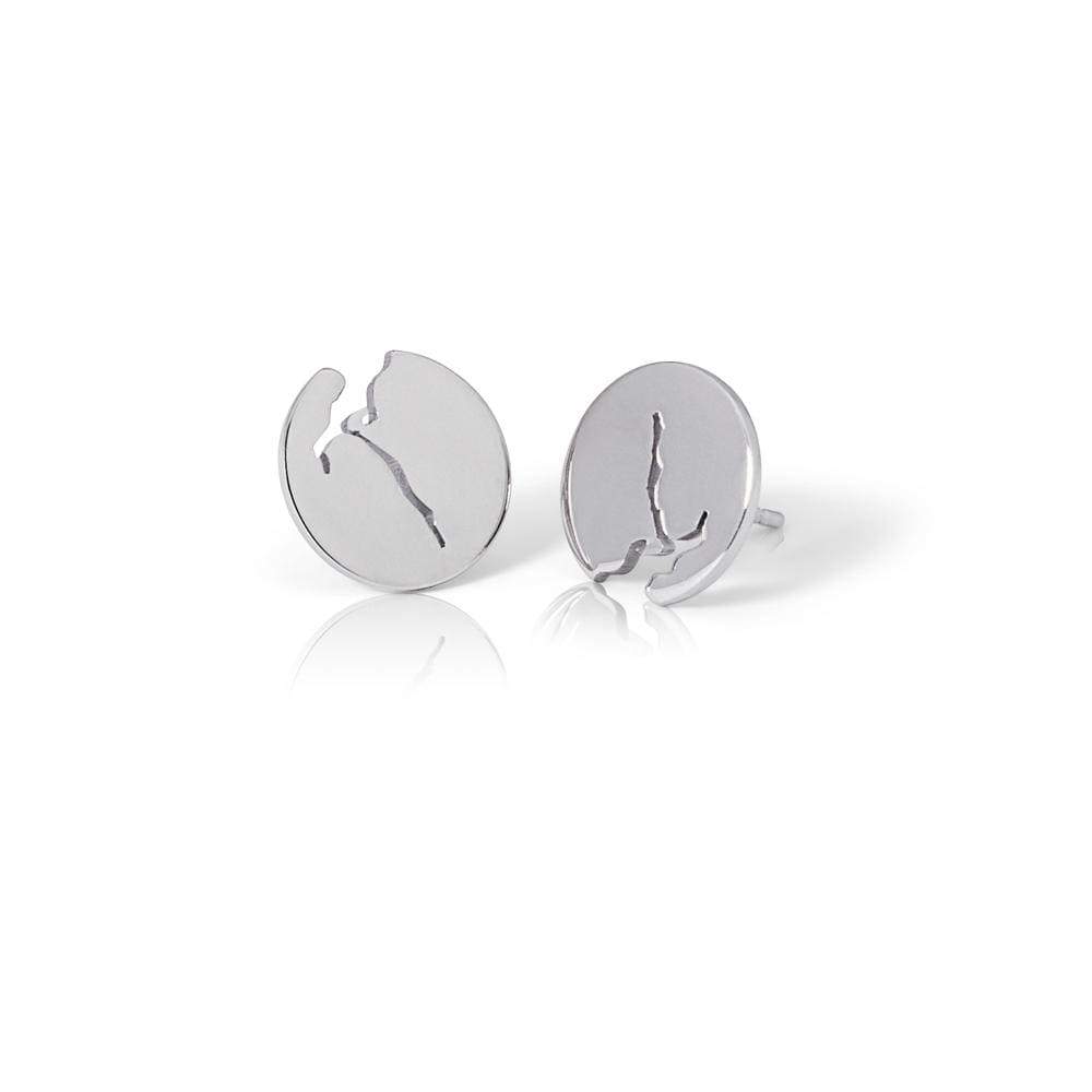 Fjord earrings crafted from silver