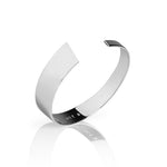 Norwegian made silver bangle with a glossy surface