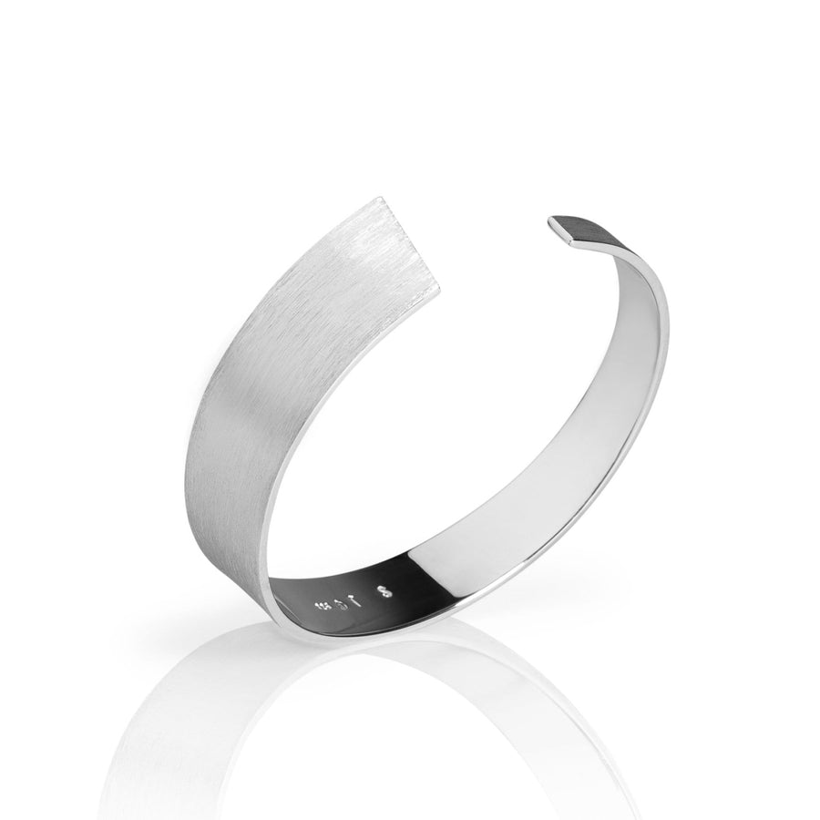 Norwegian made silver bangle with a matte surface