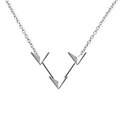 Three birds silver necklace