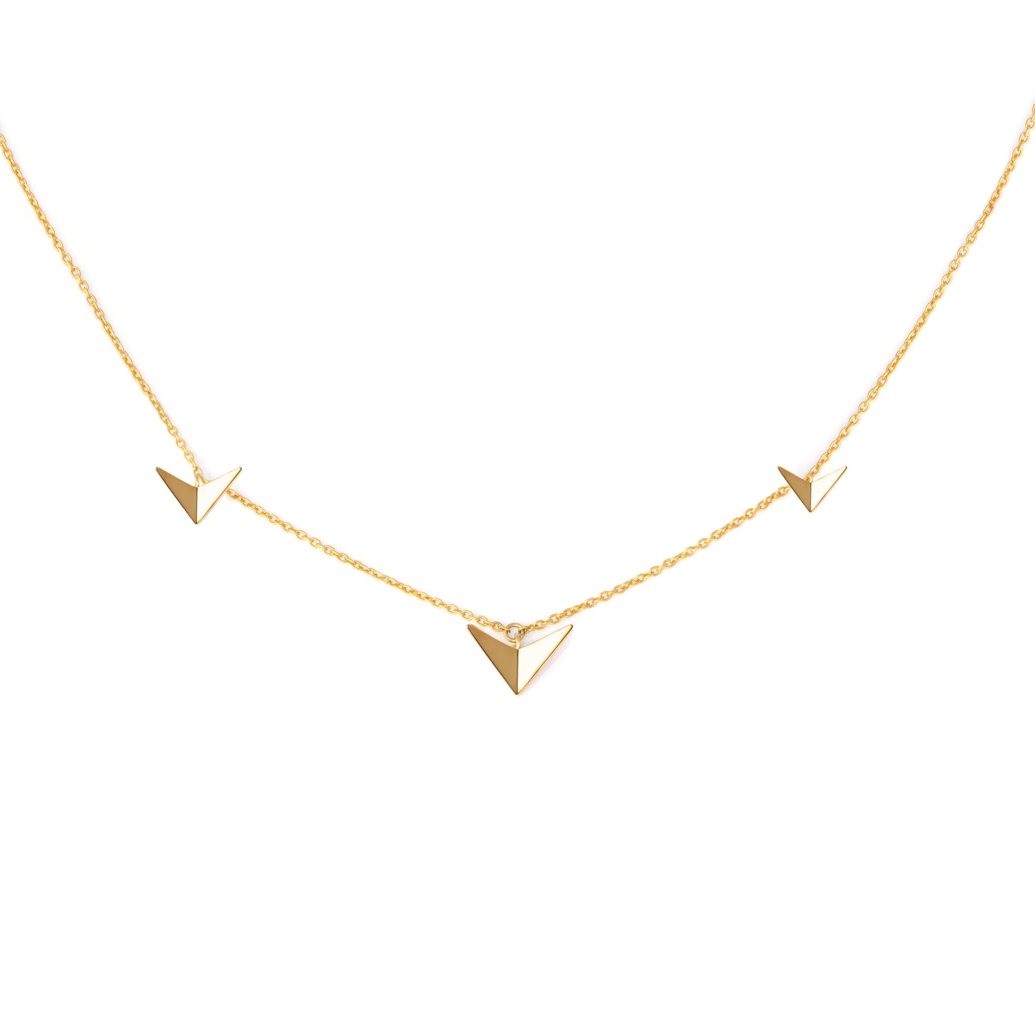 Gold necklace collier