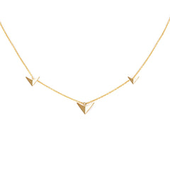 Gold necklace collier