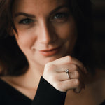 Melanie with a diamond ring from Ekenberg Scandinavia