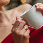 Elegant and classy gold ring for the Christmas coffee