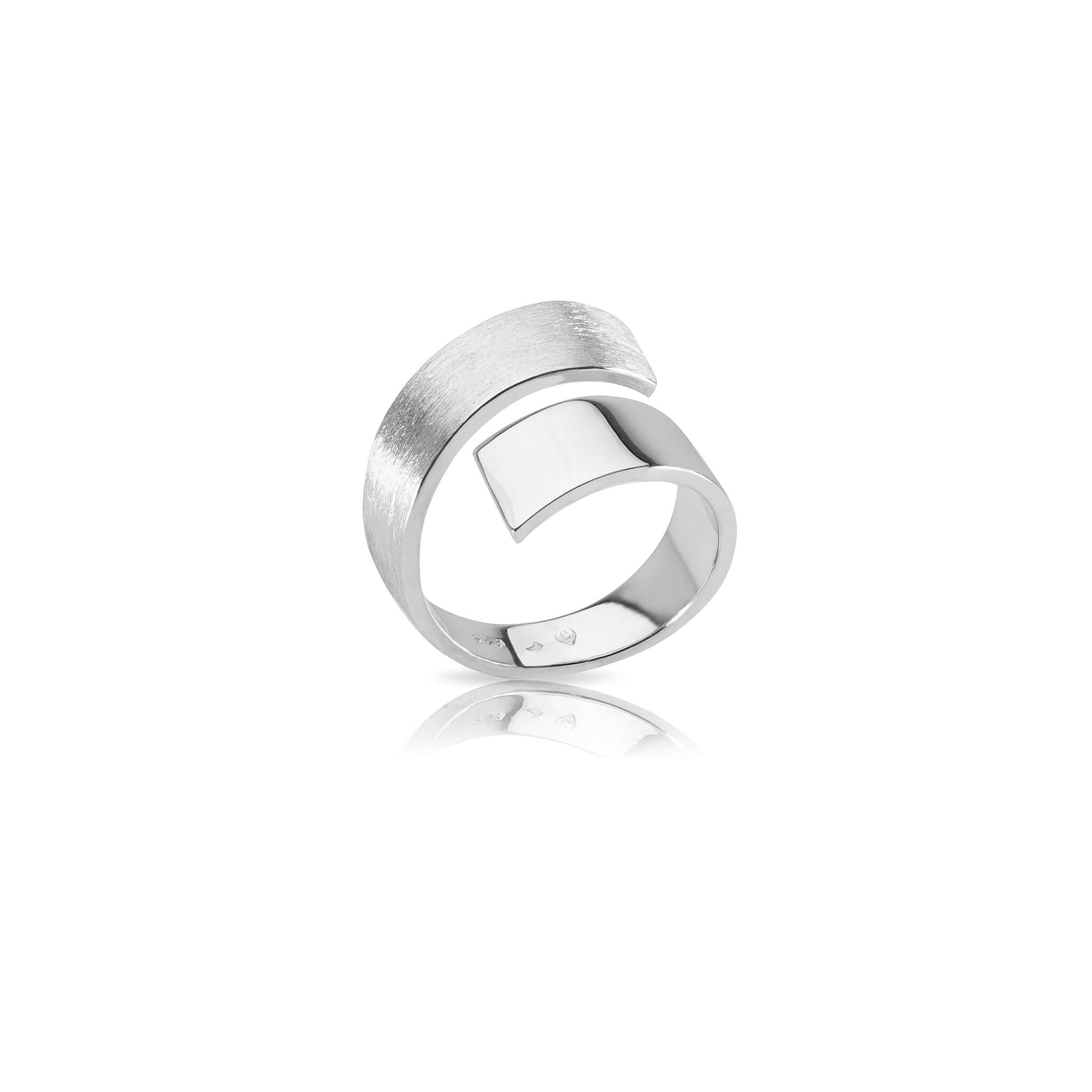 Double silver ring by Ekenberg