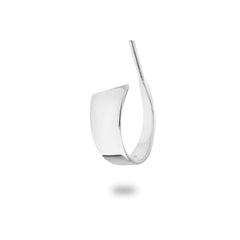 Glossy silver creoles