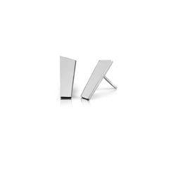 Silver earrings 15 mm shaped like Preikestolen